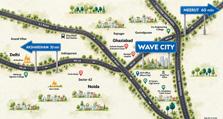 Wave City Ghaziabad Location